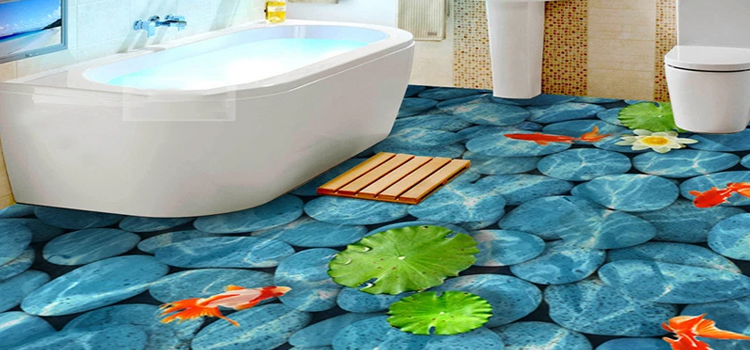 Carbon luxury bathroom vinyl flooring